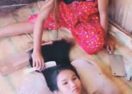 小姐姐怀孕剪头发视频,小姐姐孕期剪发大变身